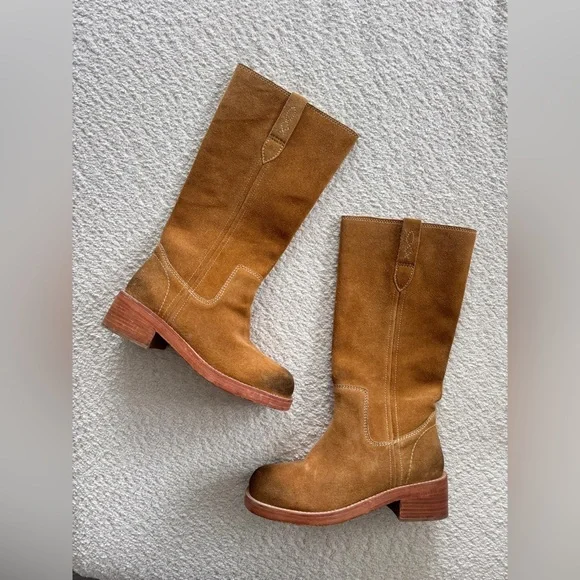 FREE PEOPLE Blaze Pull On Boots in Toffee Suede - Picture 5 of 14